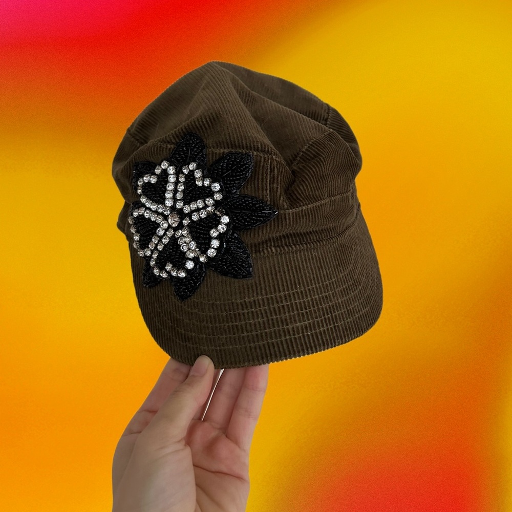 kelsi core from the original high school musical corduroy y2k hat